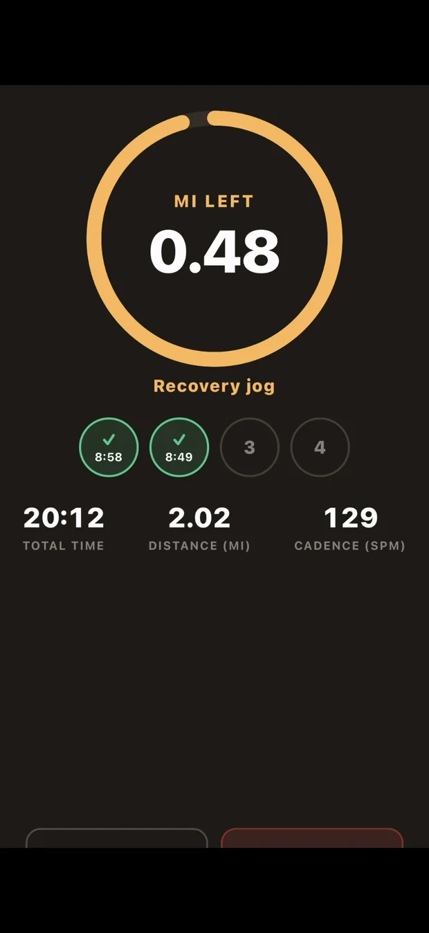 Guided run in progress